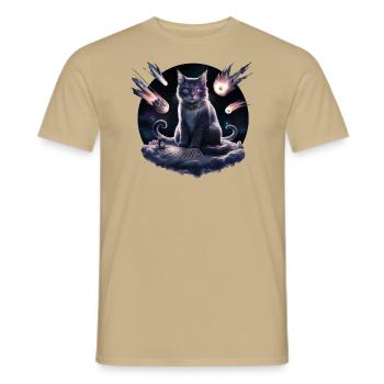 Kitku the Clairvoyant - Men's T-Shirt - sand beige - Front - AI Model Male 178 light (178cm)
