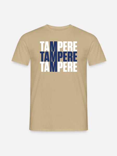 Tampere Finnland Fahne - Männer T-Shirt - Sandbeige