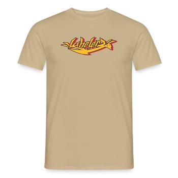 Labelerz Three - Männer T-Shirt - Sandbeige - Vorne - AI Model Male 178 light (178cm)