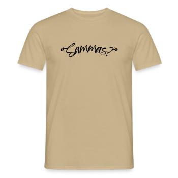 Sammas? - Männer T-Shirt - Sandbeige - Vorne - AI Model Male 178 light (178cm)