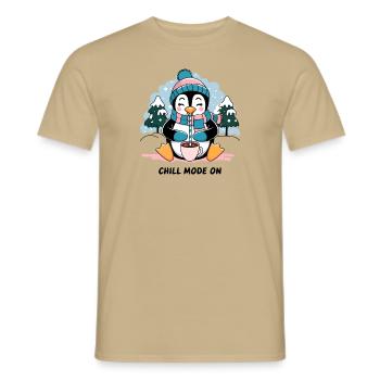 Chill Mode On - Men's T-Shirt - sand beige - Front - AI Model Male 178 light (178cm)