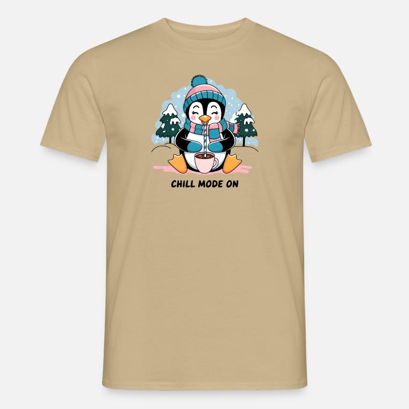 Chill-Modus Ein - Männer T-Shirt - Sandbeige