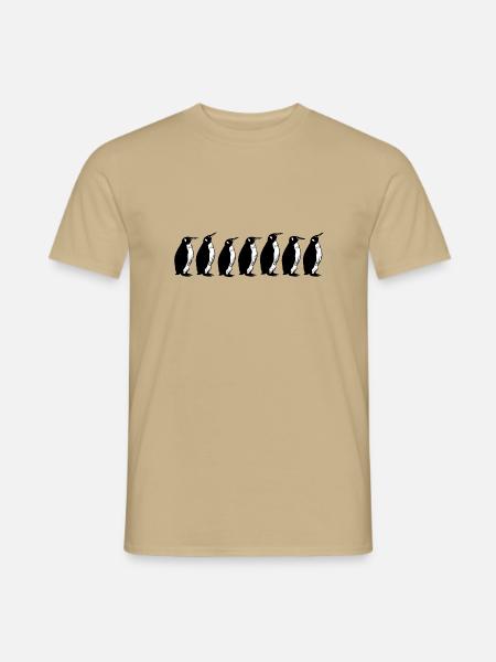 pinguine - Männer T-Shirt - Sandbeige