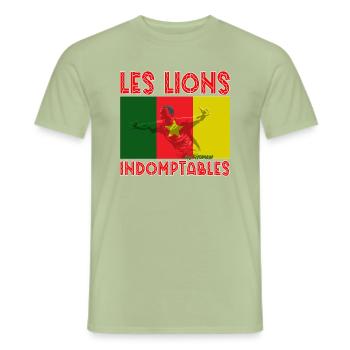 Les lions indomptables - T-shirt homme - vert sauge - Devant - AI Model Male 178 light (178cm)