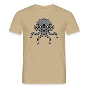 Pieuvre Pieuvre Pieuvre Calmar Alien Alien - T-shirt homme - beige sable - Devant - AI Model Male 178 light (178cm)