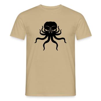 Pieuvre Pieuvre Pieuvre Calmar Alien Alien - T-shirt homme - beige sable - Devant - AI Model Male 178 light (178cm)