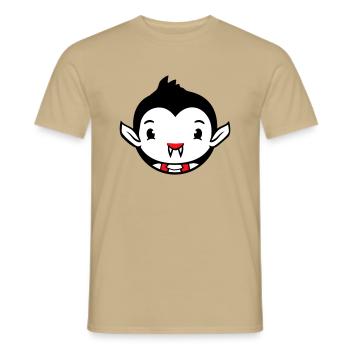 Duck Vampire Halloween Costume Bloodsucker Monster - Men's T-Shirt - sand beige - Front - AI Model Male 178 light (178cm)