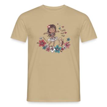 Dance with me - Men's T-Shirt - sand beige - Front - AI Model Male 178 light (178cm)