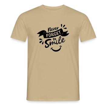 Never Forget - T-shirt homme - beige sable - Devant - AI Model Male 178 light (178cm)