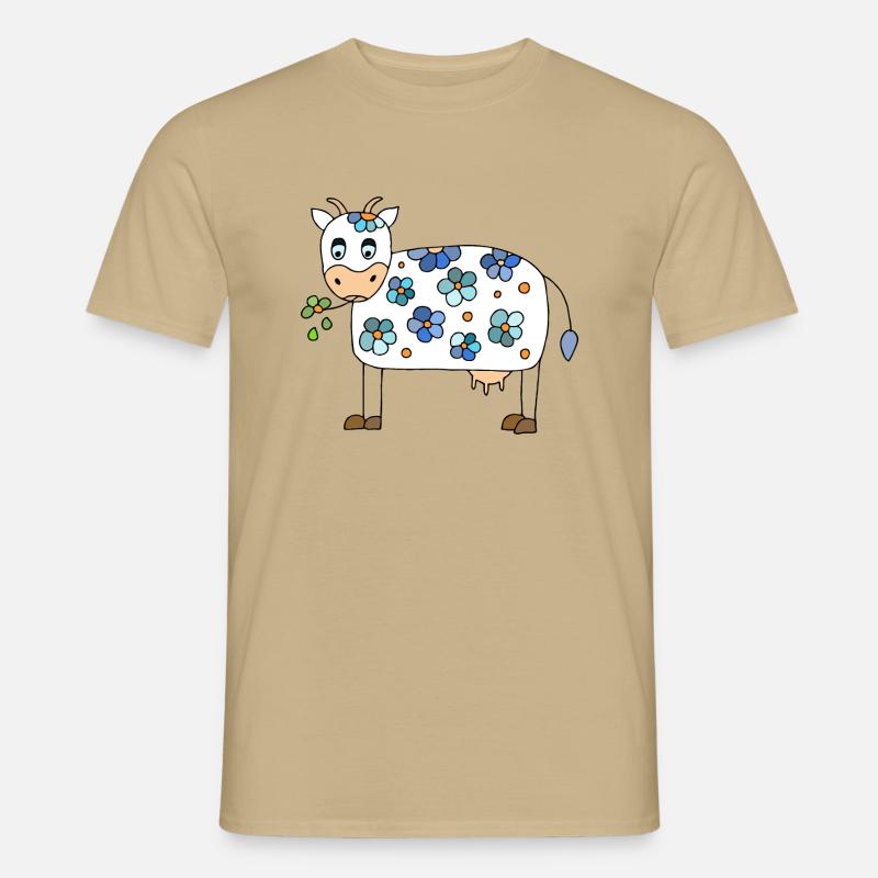 Kuh - Männer T-Shirt - Sandbeige