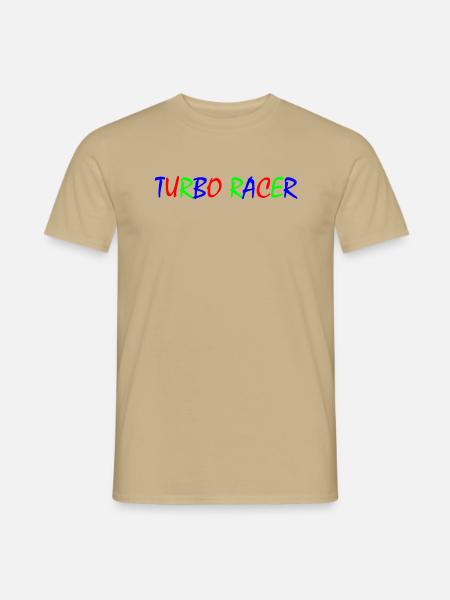 Turbo Racer tricolour - Men's T-Shirt - sand beige