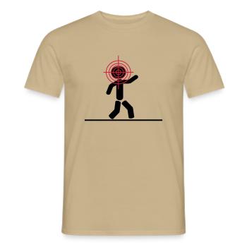 headshot_target - Men's T-Shirt - sand beige - Front - AI Model Male 178 light (178cm)