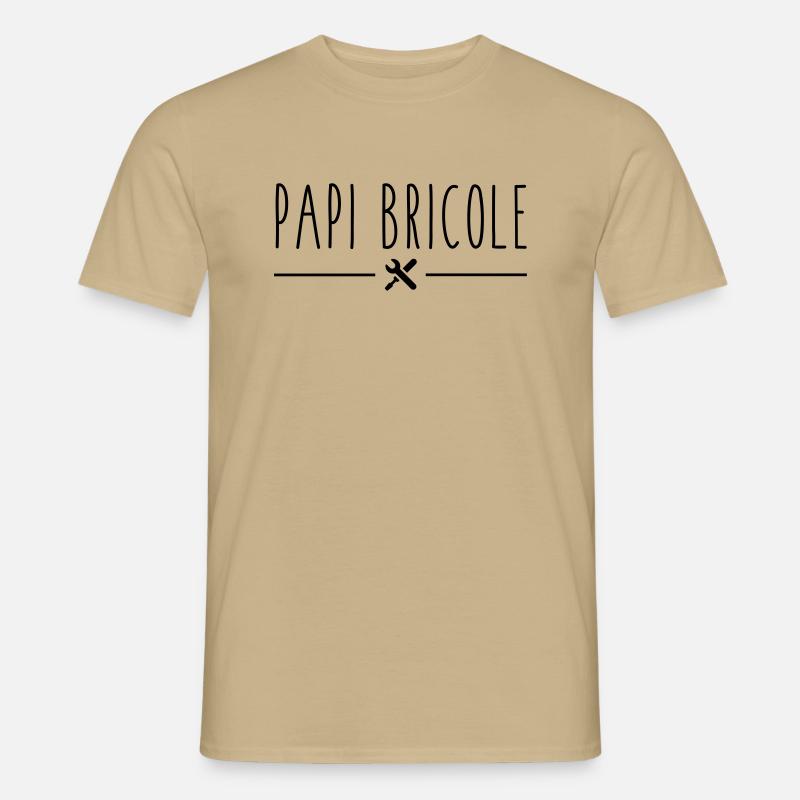 Papi bricole - T-shirt homme - beige sable
