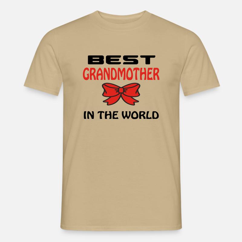 BESTE GROSSMUTTER DER WELT - Männer T-Shirt - Sandbeige