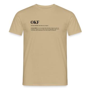 OKF Contrôle local Voyage Village Village Enfant Rituel Fun - T-shirt homme - beige sable - Devant - AI Model Male 178 light (178cm)
