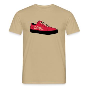 sneaker__cool - T-shirt homme - beige sable - Devant - AI Model Male 178 light (178cm)