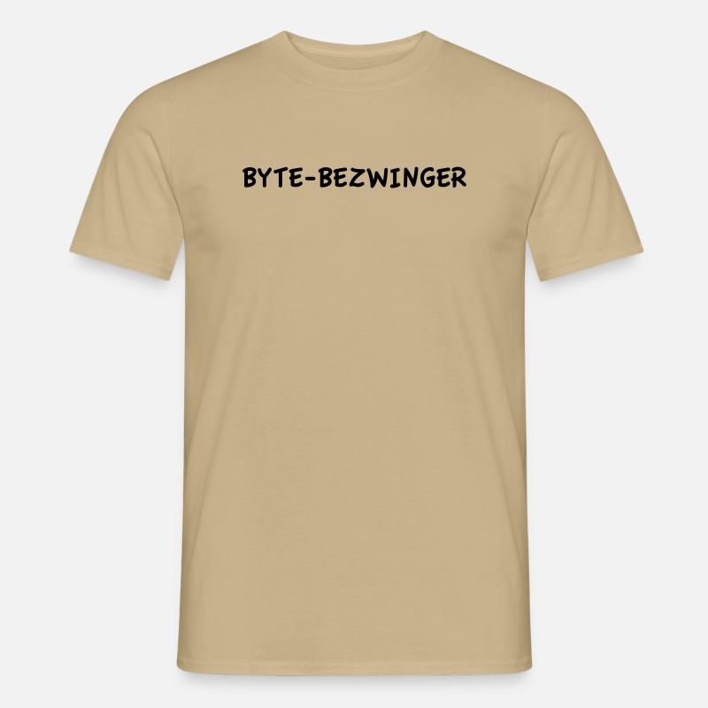 Byte-Bezwinger - Männer T-Shirt - Sandbeige