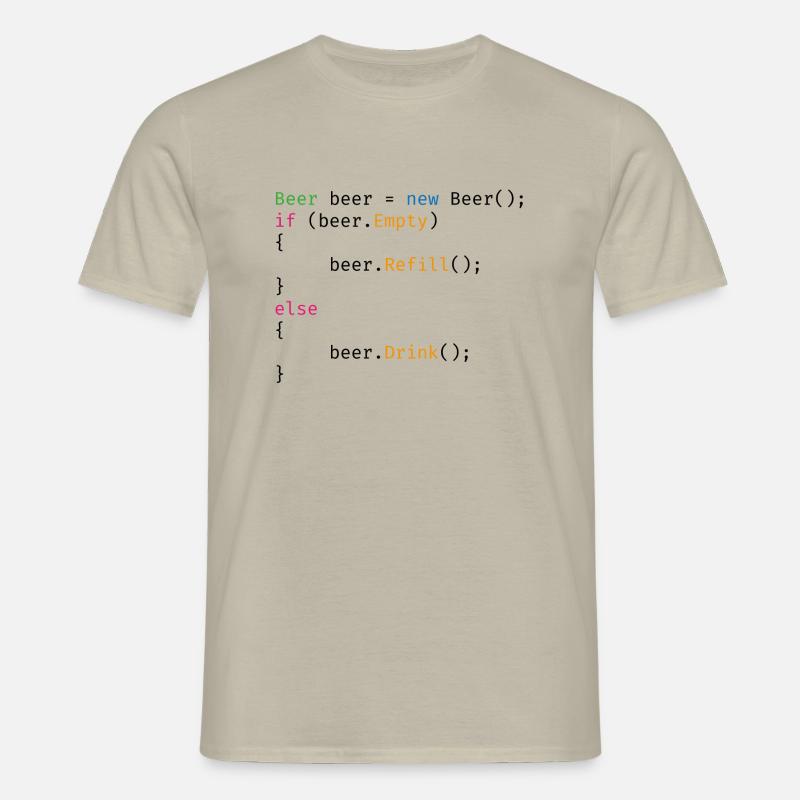 BeerCode - Männer T-Shirt - Sandbeige