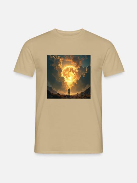 Der Himmel öffnet sich - Männer T-Shirt - Sandbeige