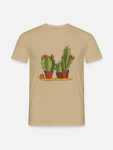 Blumen - Männer T-Shirt - Sandbeige