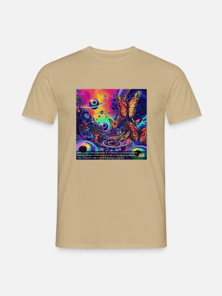 Psychedelic Dreamscape #001 - Männer T-Shirt - Sandbeige