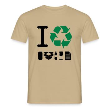 Ich bereite - Männer T-Shirt - Sandbeige - Vorne - AI Model Male 178 light (178cm)