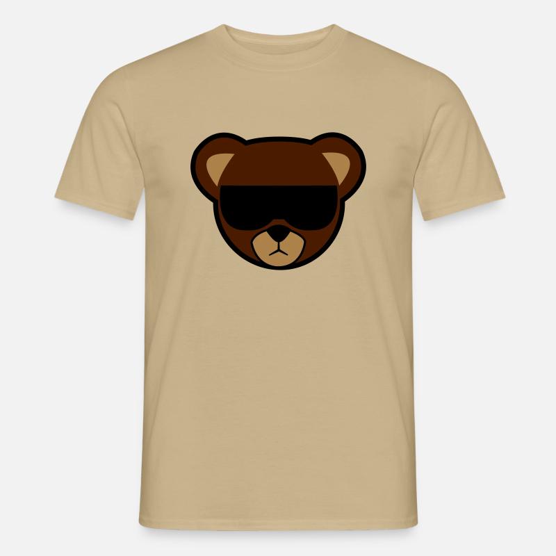 cooler baer - Männer T-Shirt - Sandbeige