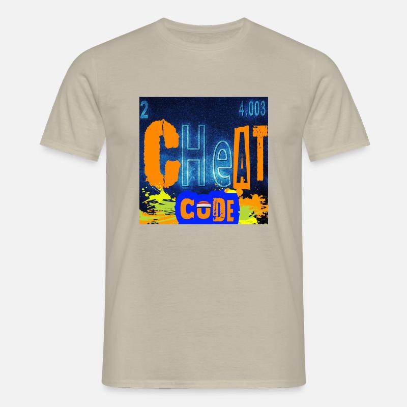 CHEATCODE CHEMISTRY - Men's T-Shirt - sand beige