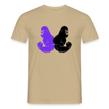 gorilla - Men's T-Shirt - sand beige - Front - AI Model Male 178 light (178cm)