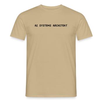 Architecte de systèmes d’IA - T-shirt homme - beige sable - Devant - AI Model Male 178 light (178cm)