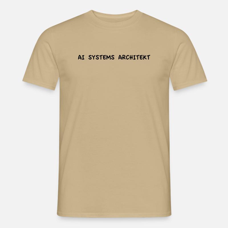 AI Systems Architekt - Männer T-Shirt - Sandbeige