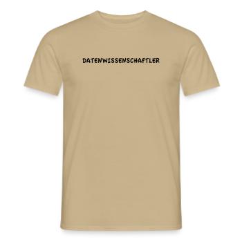 Data Scientist - Men's T-Shirt - sand beige - Front - AI Model Male 178 light (178cm)