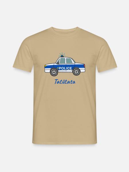 Polizei Kinder Motiv Tatütata Junge Mädchen Hero - Männer T-Shirt - Sandbeige