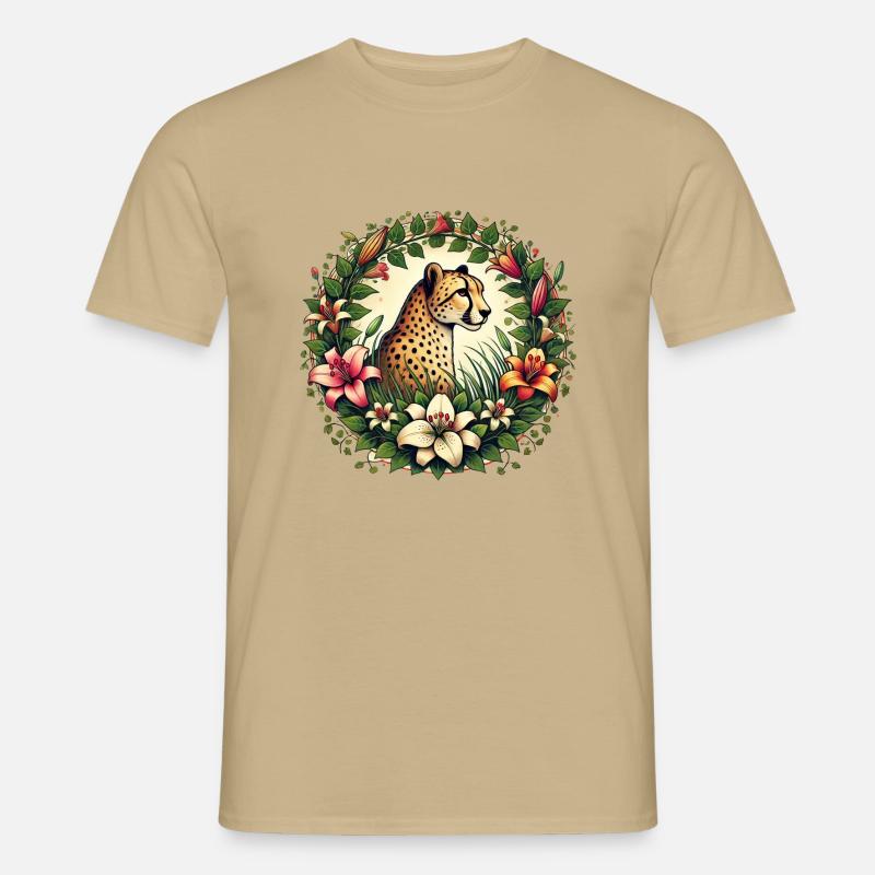 Gepard - Männer T-Shirt - Sandbeige