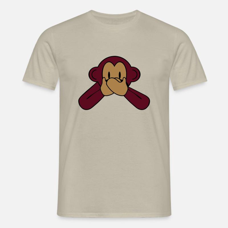 monkey_speak_2 - Männer T-Shirt - Sandbeige