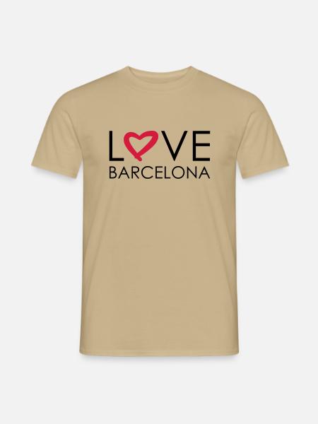 amour barcelona - T-shirt homme - beige sable