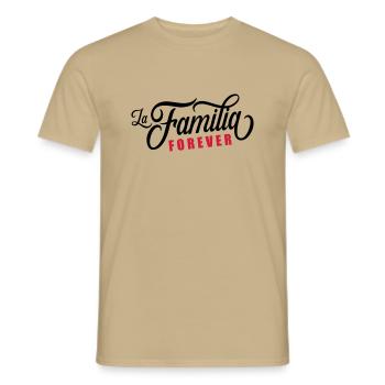 la familia forever - Männer T-Shirt - Sandbeige - Vorne - AI Model Male 178 light (178cm)