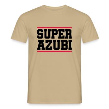 super azubi - Männer T-Shirt - Sandbeige - Vorne - AI Model Male 178 light (178cm)