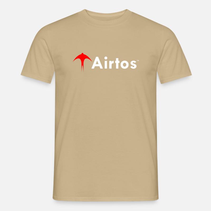 LOGO weißer Text - Männer T-Shirt - Sandbeige