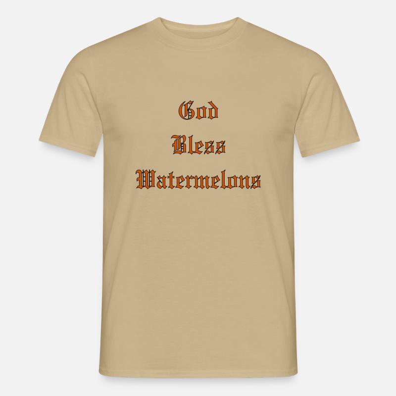 GodBlessWatermelons - Männer T-Shirt - Sandbeige
