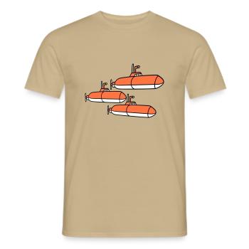 3 Submarines Fleet Three Squadrons Group Team Crew - Men's T-Shirt - sand beige - Front - AI Model Male 178 light (178cm)