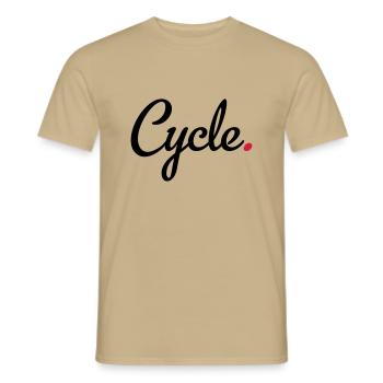 cyclisme - T-shirt homme - beige sable - Devant - AI Model Male 178 light (178cm)