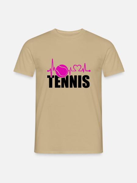 tennis love - Männer T-Shirt - Sandbeige