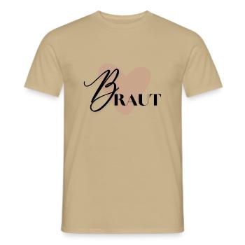 Braut - Männer T-Shirt - Sandbeige - Vorne - AI Model Male 178 light (178cm)