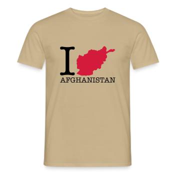 i_love_afghanistan_design_r2 - Männer T-Shirt - Sandbeige - Vorne - AI Model Male 178 light (178cm)