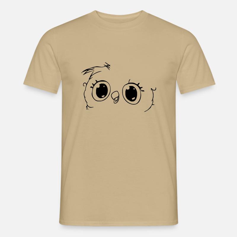 Eule - Männer T-Shirt - Sandbeige