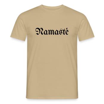Namasté - Männer T-Shirt - Sandbeige - Vorne - AI Model Male 178 light (178cm)