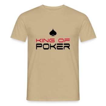 poker - T-shirt homme - beige sable - Devant - AI Model Male 178 light (178cm)