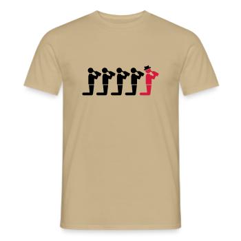 Five men - Männer T-Shirt - Sandbeige - Vorne - AI Model Male 178 light (178cm)