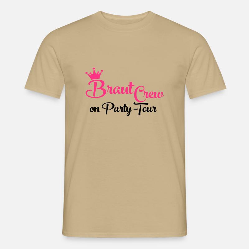 Team Bride - Männer T-Shirt - Sandbeige